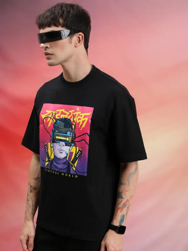 Unisex Printed Round Neck T-Shirt