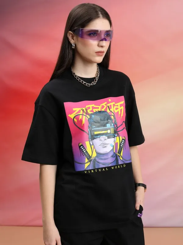 Unisex Printed Round Neck T-Shirt