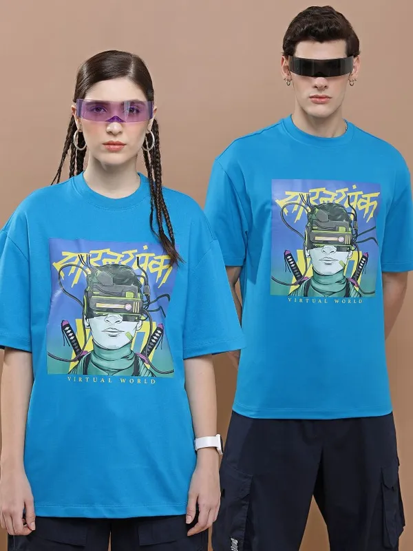 Unisex Round Neck Printed T-Shirt