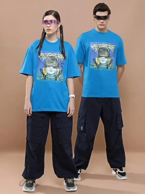 Unisex Round Neck Printed T-Shirt