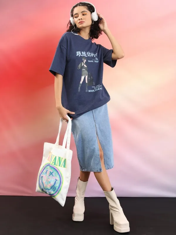 Printed Oversized Fit T-Shirt