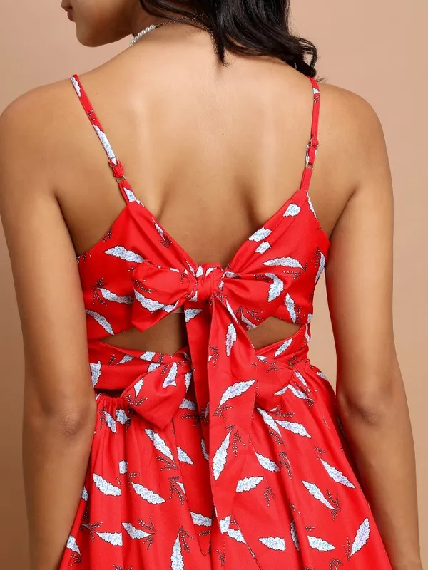 Printed Fit and Flare Dress