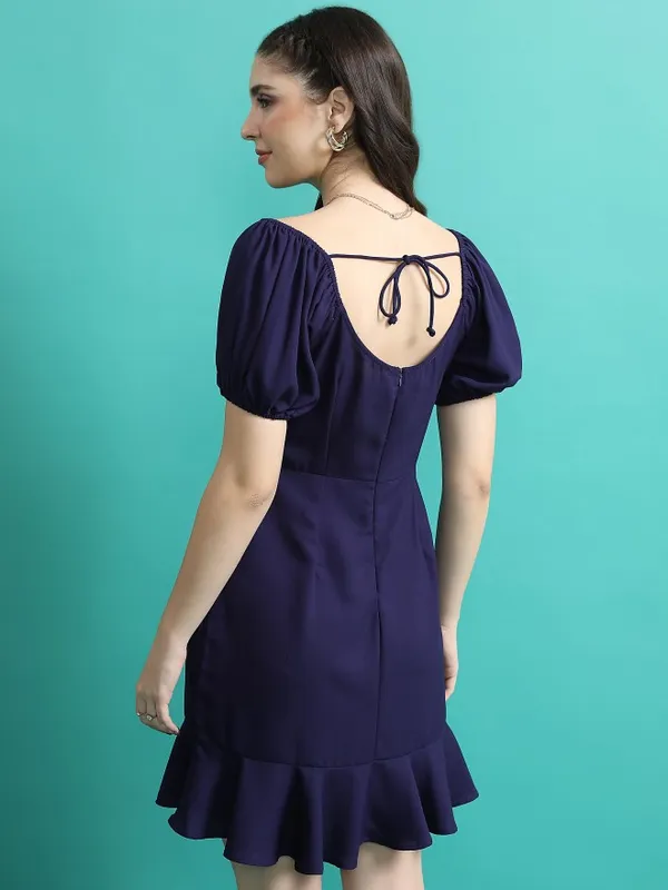 Solid Drop-Waist Dress