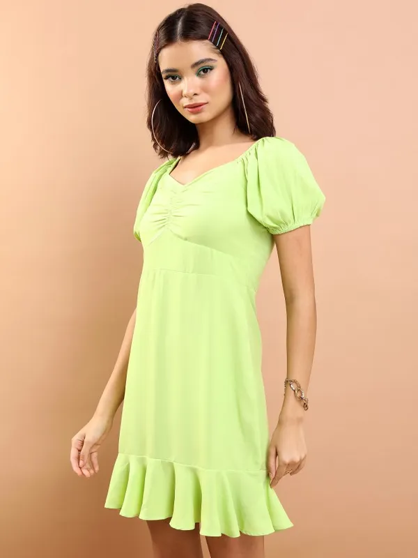 Solid Drop-waist Dress