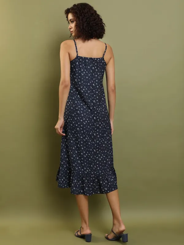 Printed Drop-waist Dress