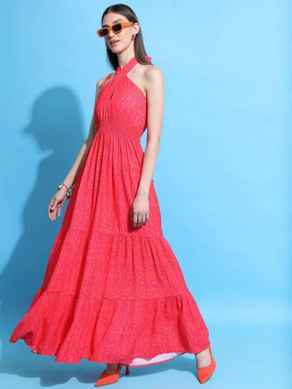 Printed A-Line Dress