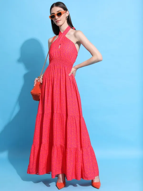 Printed A-Line Dress