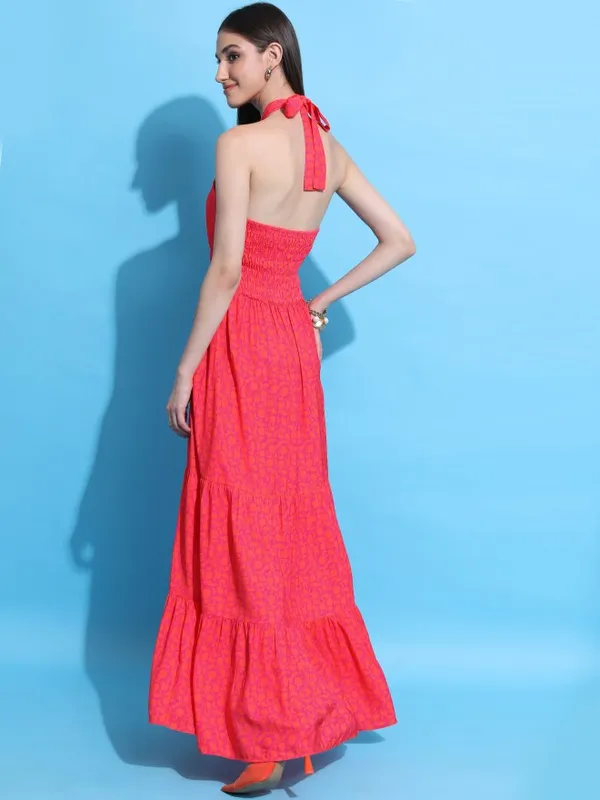 Printed A-Line Dress