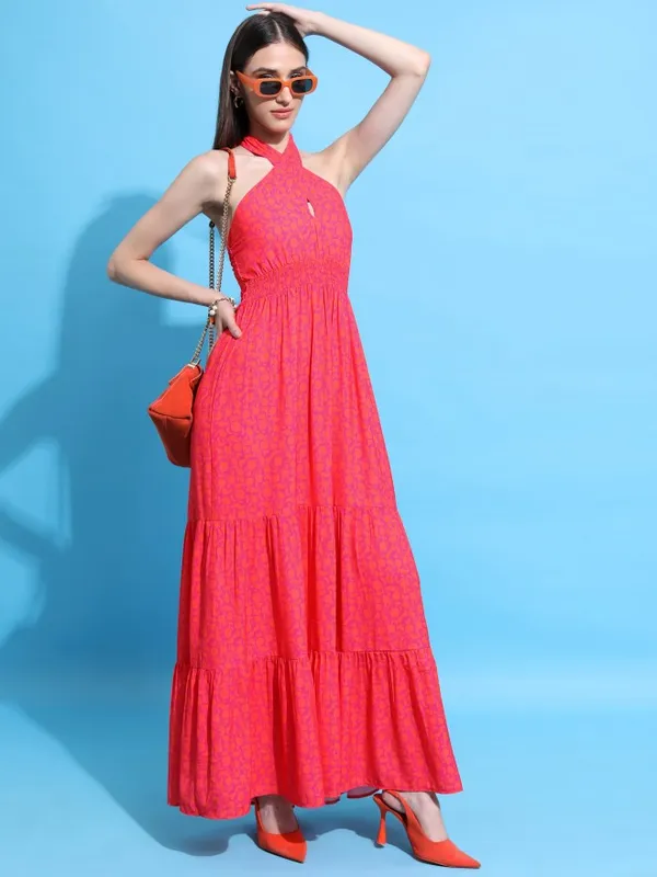 Printed A-Line Dress