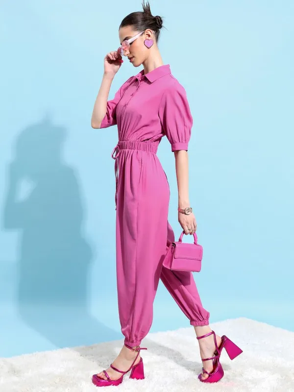  Ketch Women Pink Printed Jumpsuits