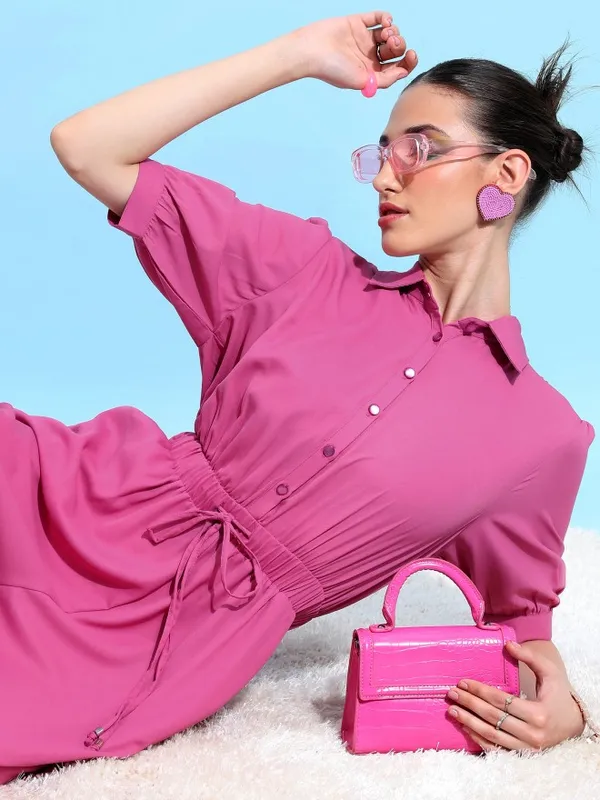  Ketch Women Pink Printed Jumpsuits