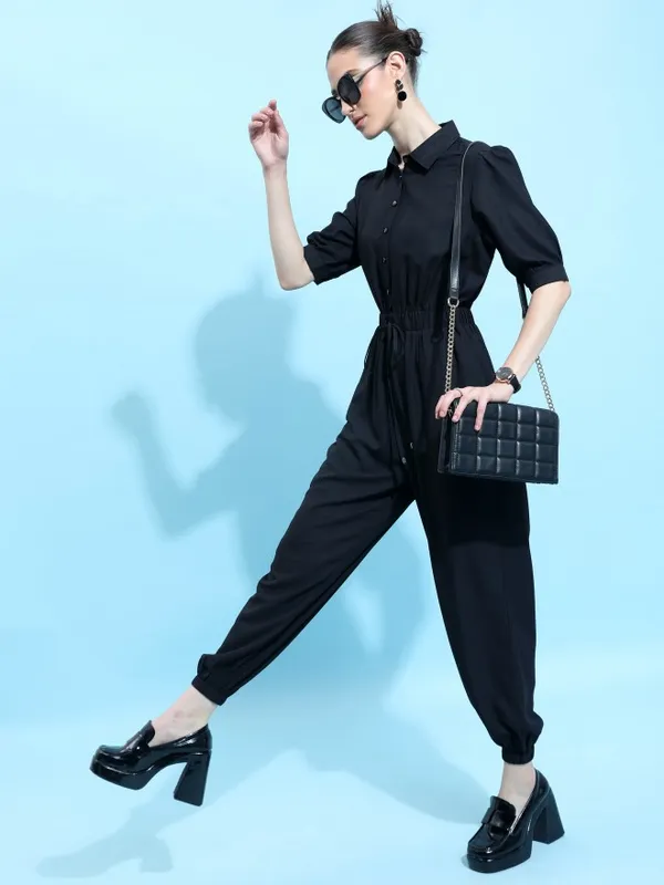  Ketch Women Black Printed Jumpsuits