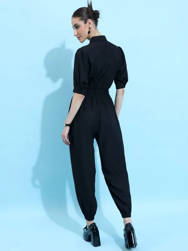  Ketch Women Black Printed Jumpsuits