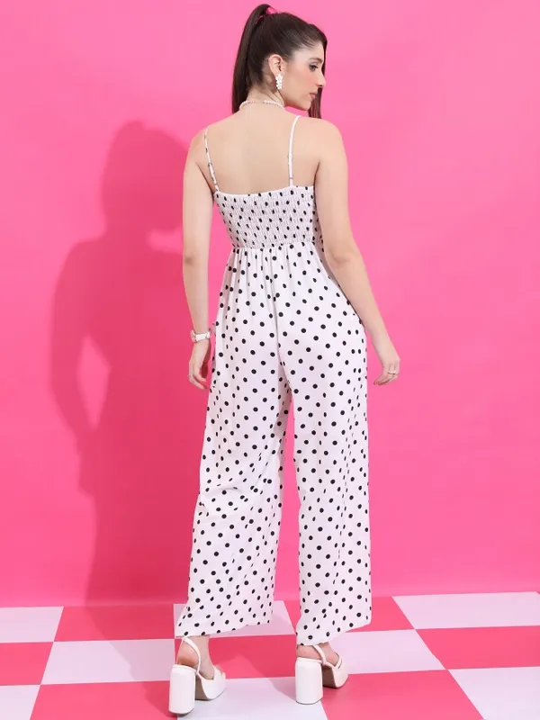  Ketch Women White Printed Jumpsuits