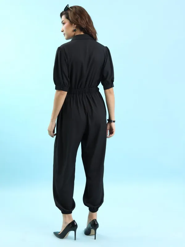  Tokyo Talkies Women Black Solid Jumpsuits