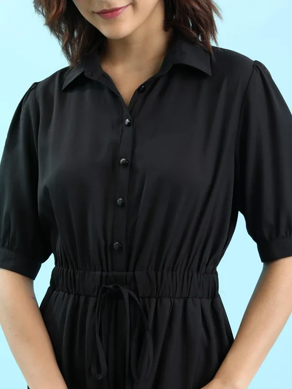  Tokyo Talkies Women Black Solid Jumpsuits