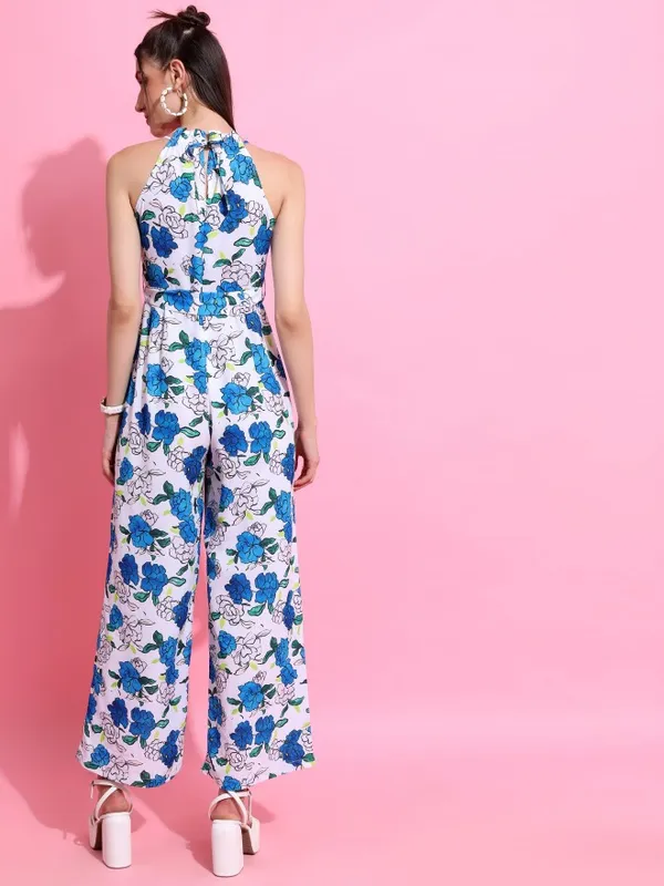  Tokyo Talkies Women Blue Printed Jumpsuits