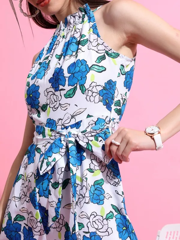  Tokyo Talkies Women Blue Printed Jumpsuits