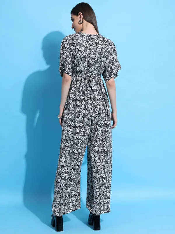 Tokyo Talkies Women Black Printed Jumpsuit