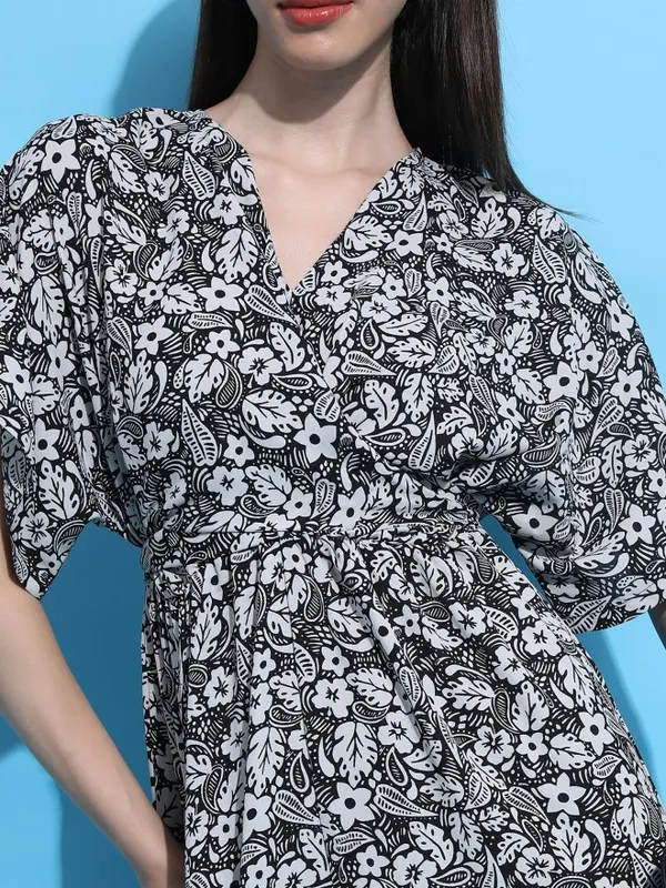 Tokyo Talkies Women Black Printed Jumpsuit