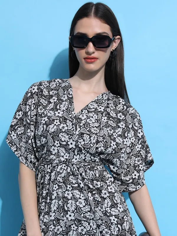 Tokyo Talkies Women Black Printed Jumpsuit