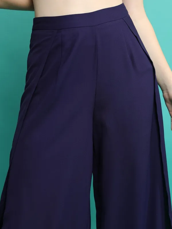 Tokyo Talkies Women Navy Blue Top With Trouser