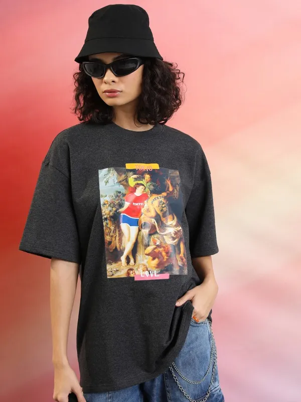 Printed Oversized Fit T-Shirt