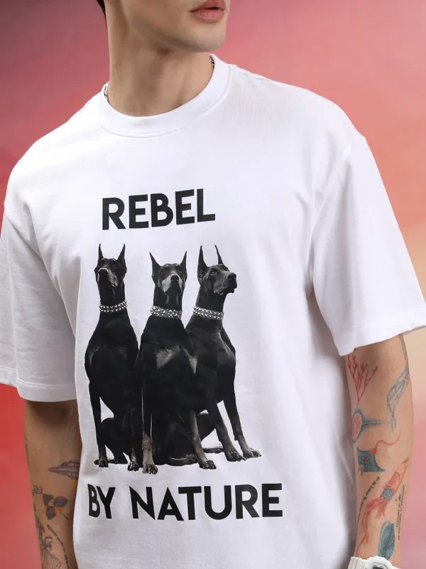 Unisex Printed Round Neck T-Shirt