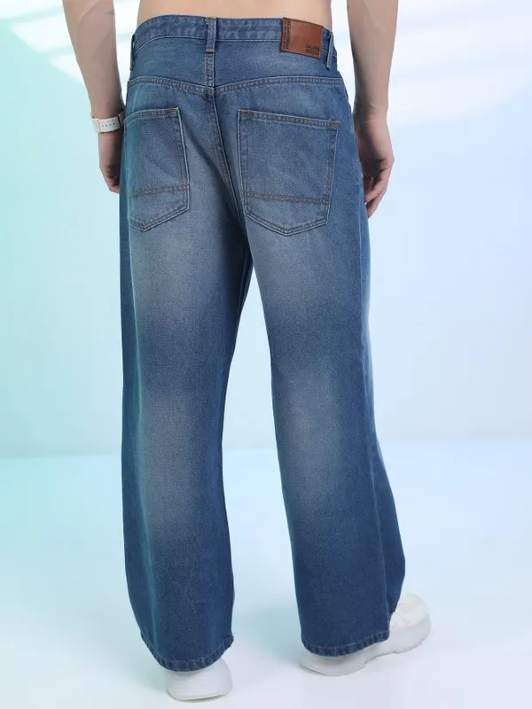  Highlander Men Blue Loose Fit Clean Look Jeans