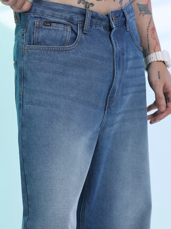  Highlander Men Blue Loose Fit Clean Look Jeans