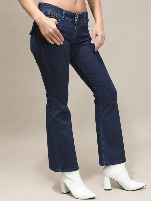  Tokyo Talkies Women Blue Bootcut Clean Look Jeans