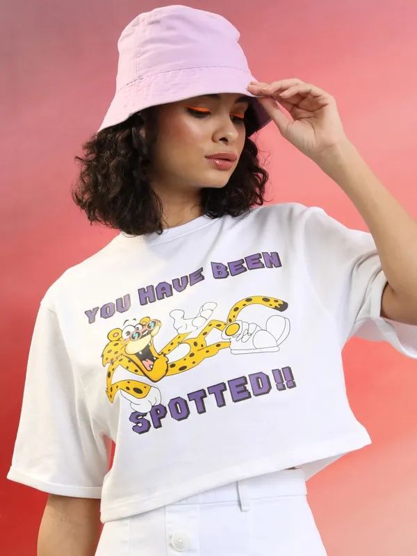  Tokyo Talkies Women White Printed Round Neck T-Shirts