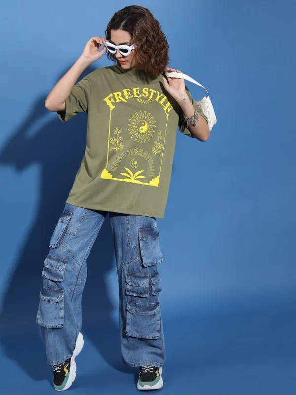 Printed Oversized Fit T-Shirt