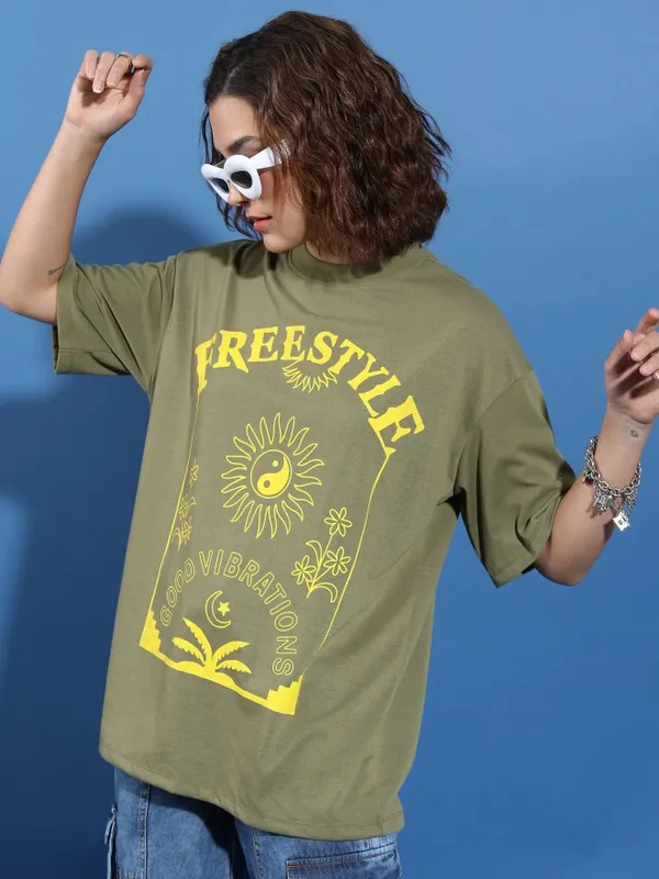 Printed Oversized Fit T-Shirt