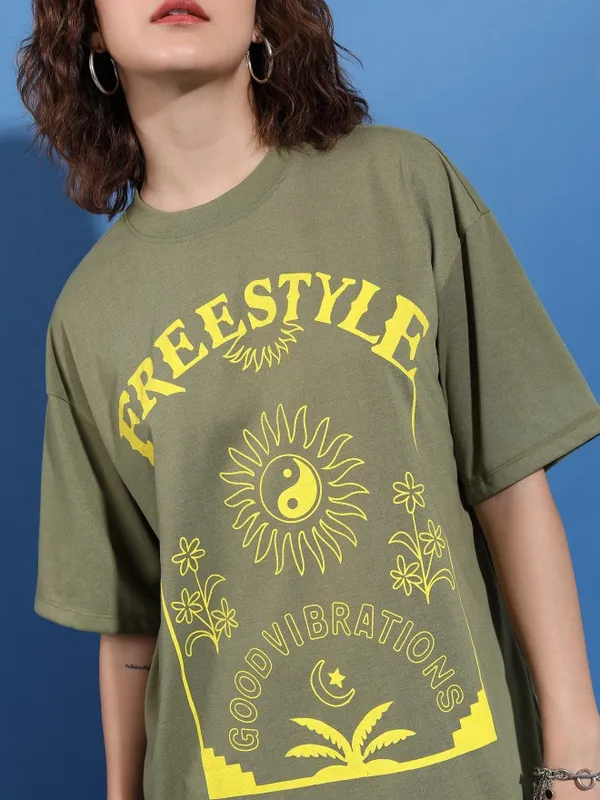 Printed Oversized Fit T-Shirt