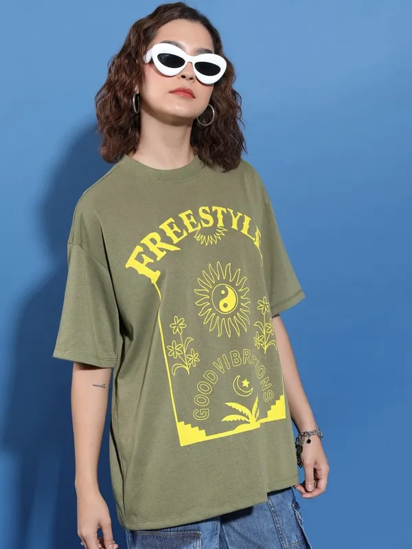Printed Oversized Fit T-Shirt