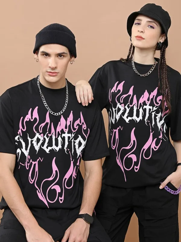 Unisex Round Neck Printed T-Shirt