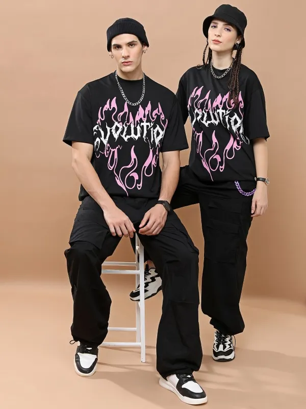 Unisex Round Neck Printed T-Shirt