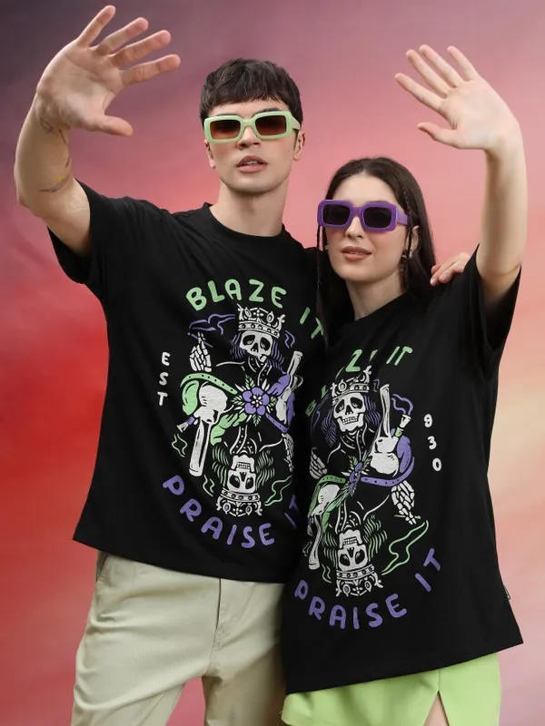 Unisex Printed Round Neck T-Shirt