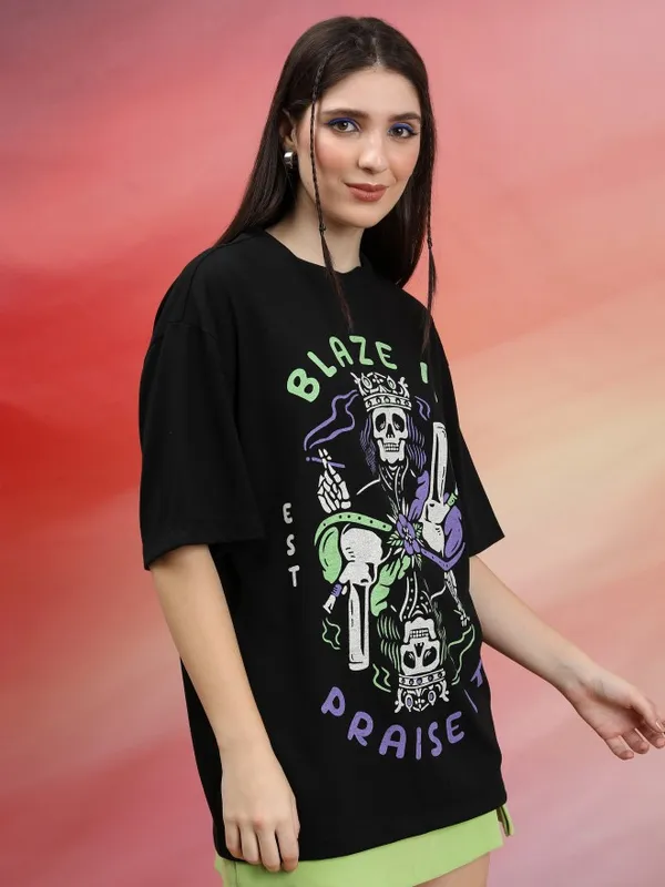 Unisex Printed Round Neck T-Shirt