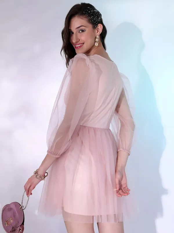 Solid A-Line Dress