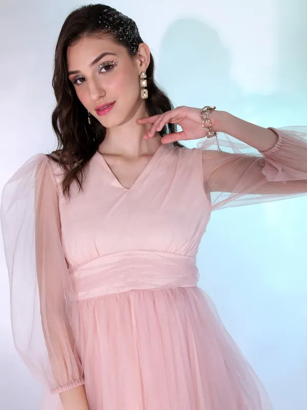 Solid A-Line Dress