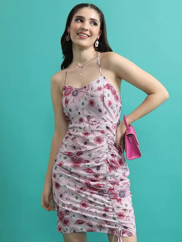  Tokyo Talkies Women Pink Printed Sheath Dresses