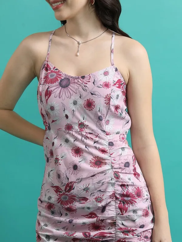  Tokyo Talkies Women Pink Printed Sheath Dresses