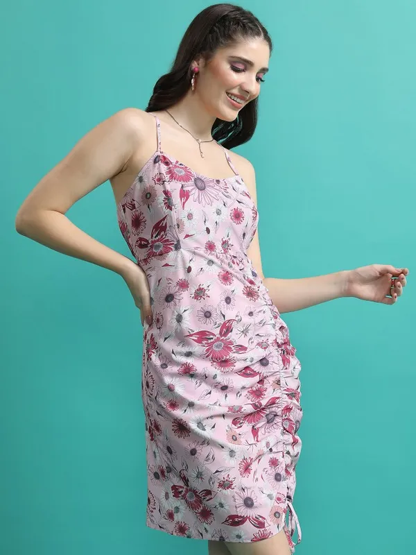  Tokyo Talkies Women Pink Printed Sheath Dresses