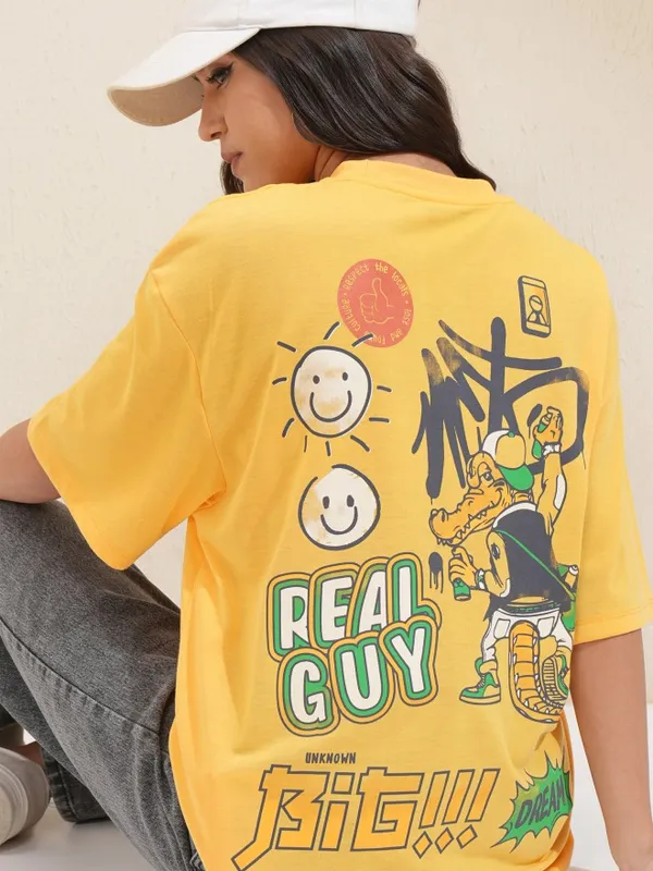 Printed Oversized Fit T-Shirt