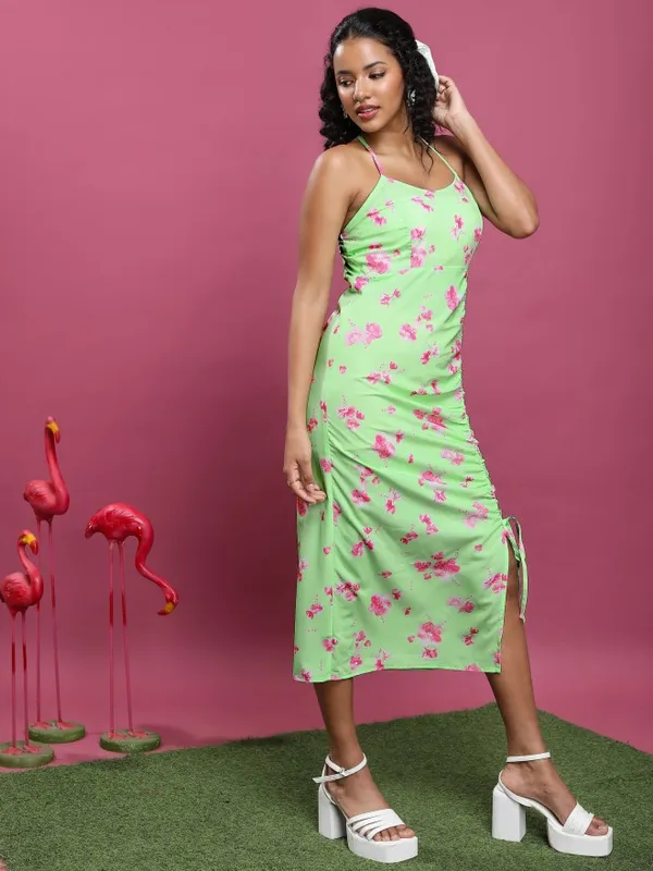  Tokyo Talkies Women Green Printed Sheath Dresses