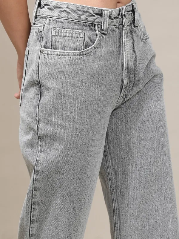 Tokyo Talkies Women Grey Wide Leg Jeans