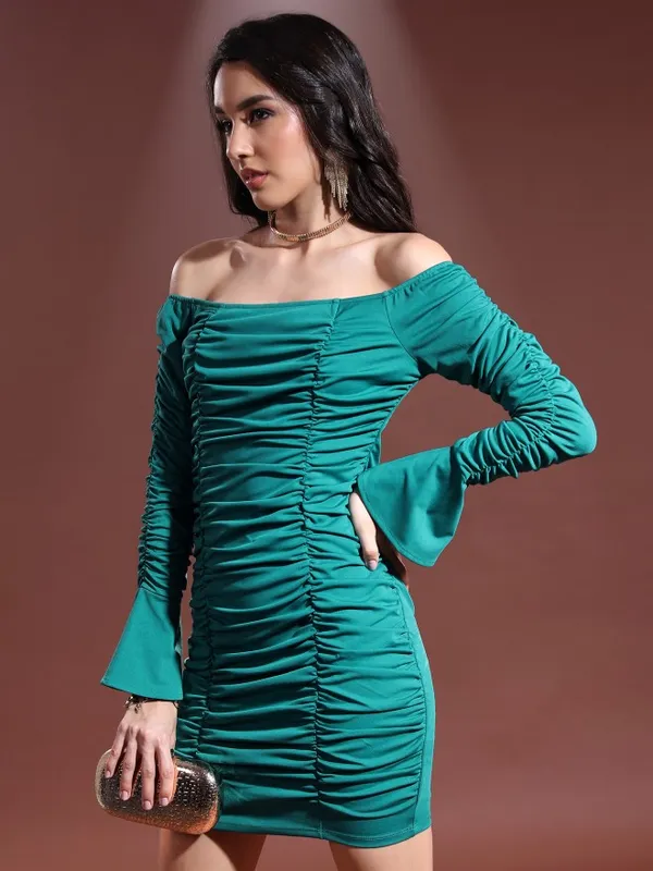  Tokyo Talkies Women Teal Solid Bodycon Dresses