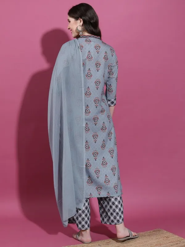 Ketch Women Grey Kurta Sets